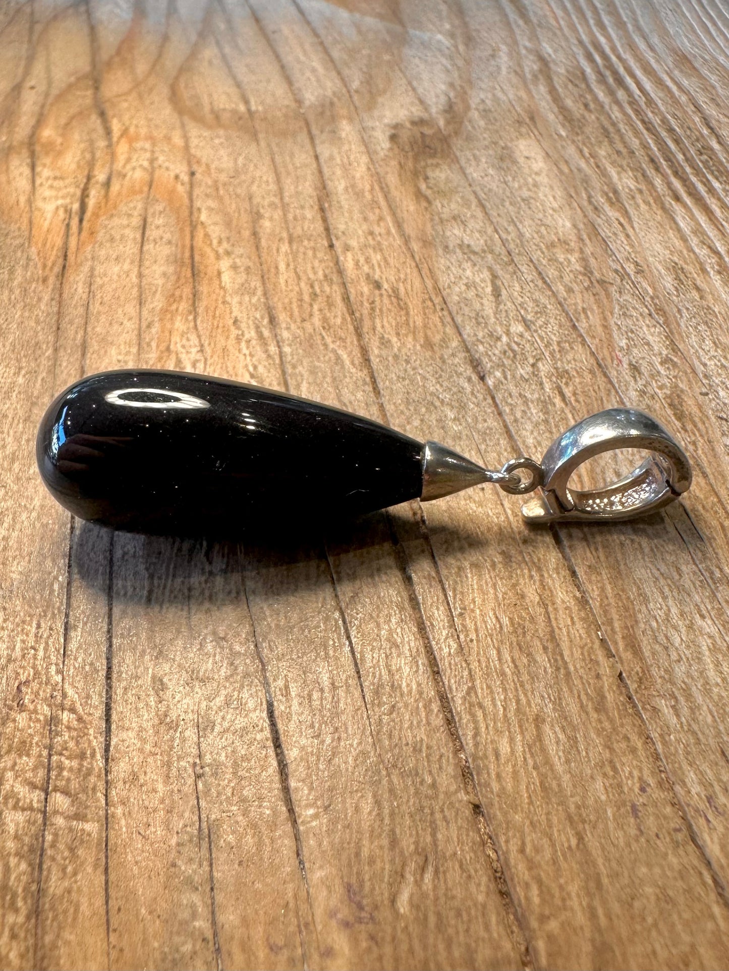 Modern Blue Goldstone 925 Sterling Silver Pendant