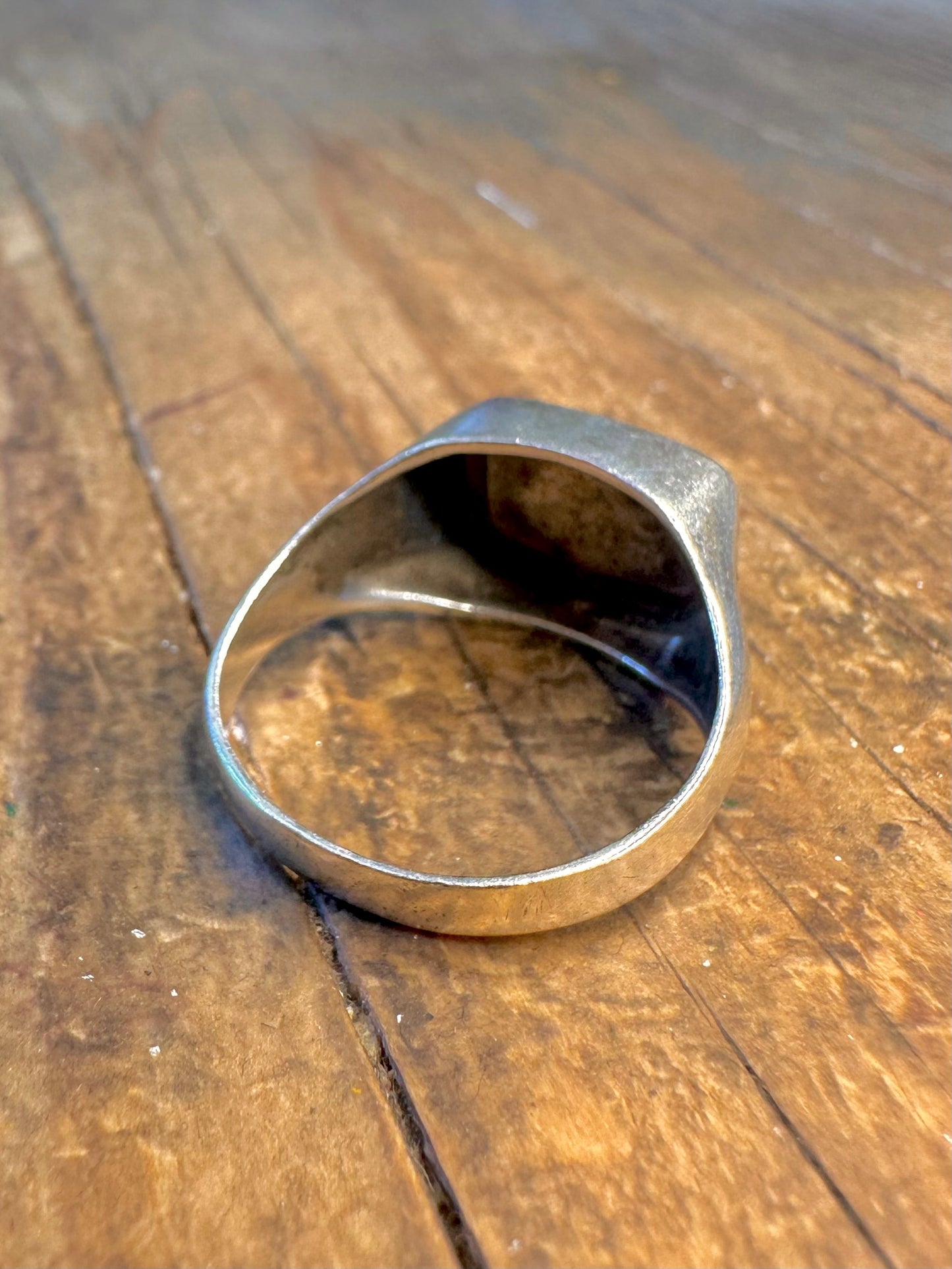 Square Signet 835 Silver Size O1/2 Ring