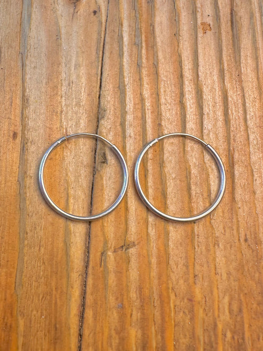 Hoops 925 Sterling Silver Earrings