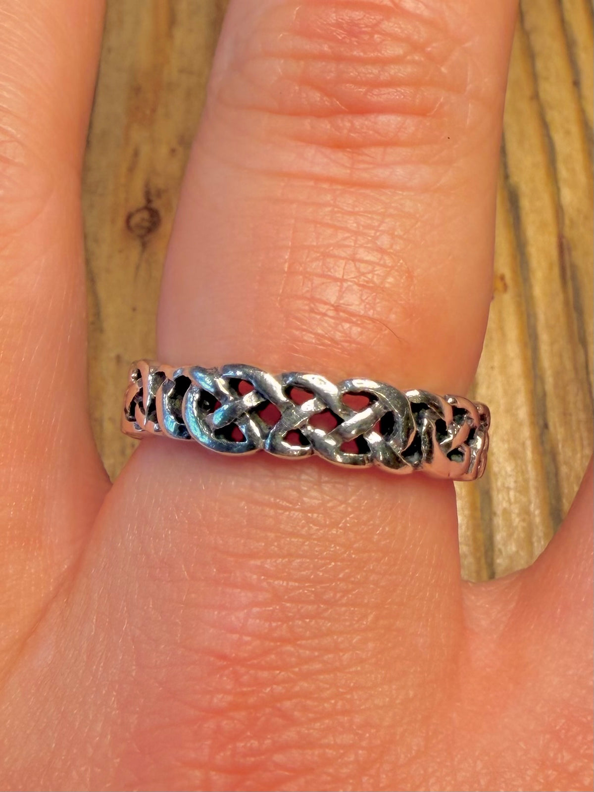 Celtic Band 925 Sterling Silver Size T1/2 Ring