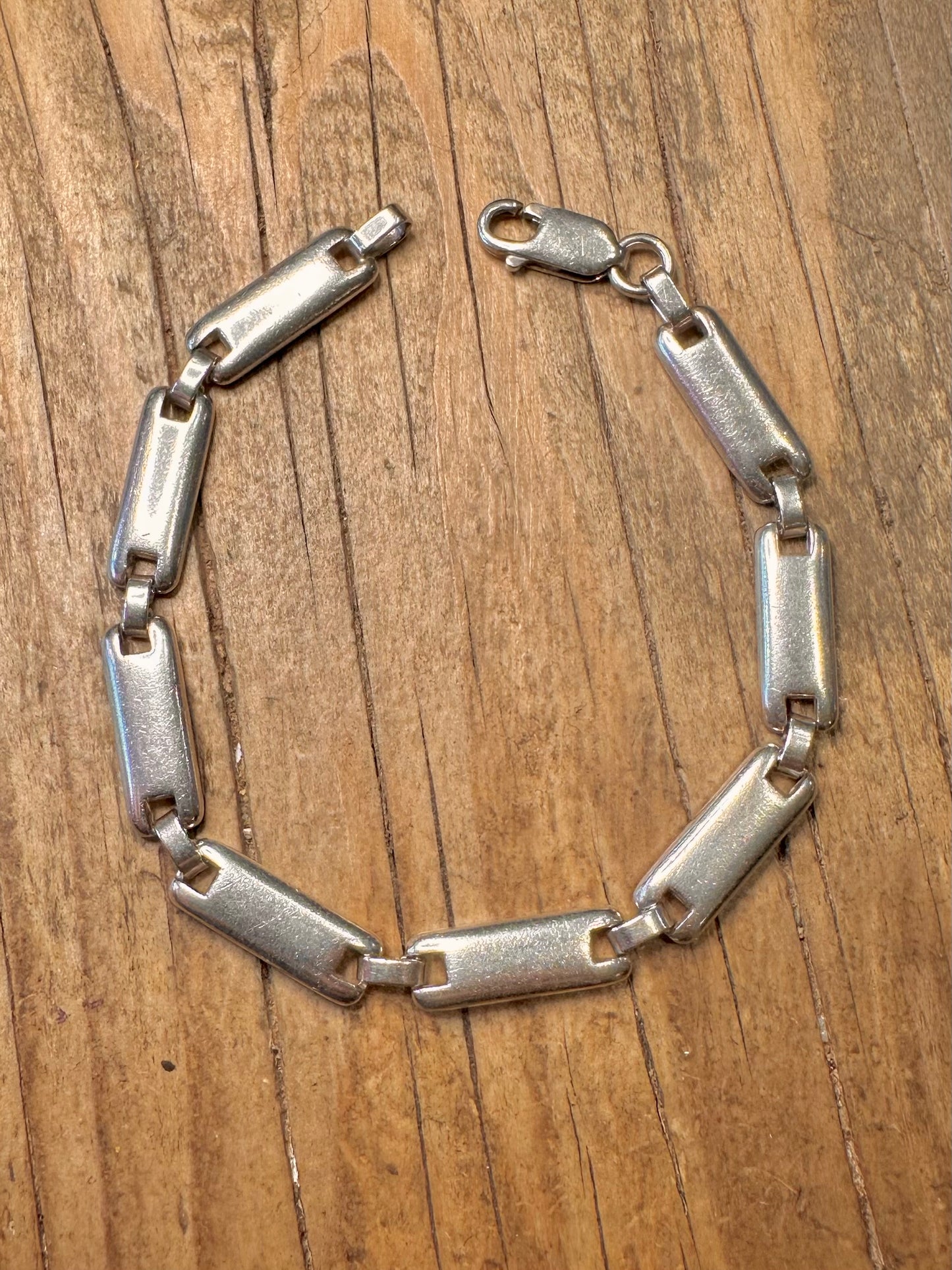 Bar Link Maker NB London 925er Sterlingsilber 19 cm Armband