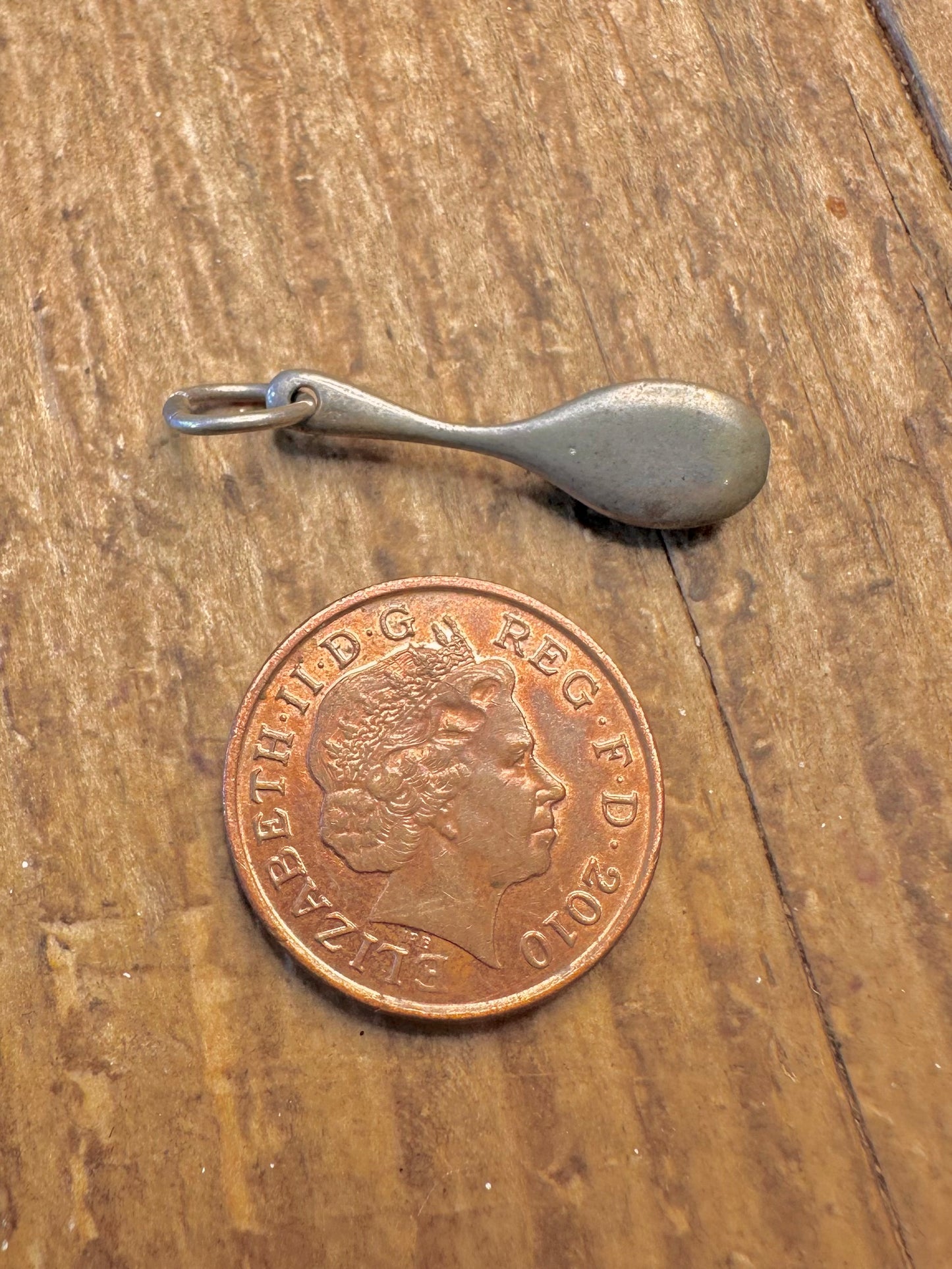 Small Hair Brush 925 Sterling Silver Charm Pendant