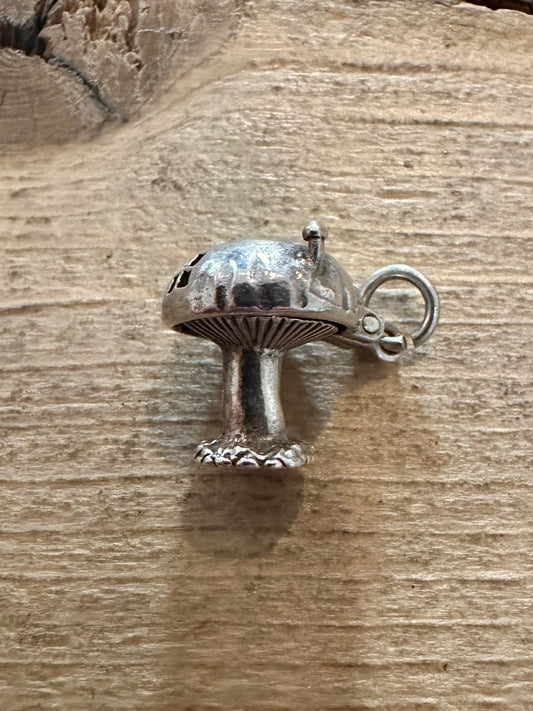 Vintage Mushroom House Articulated Cornish Imp 925 Silver Charm Pendant