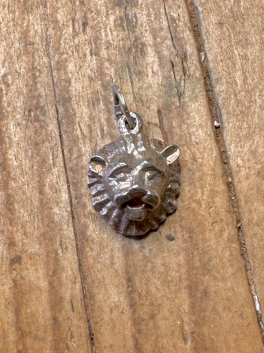 Lions Head 925 Sterling Silver Charm Pendant