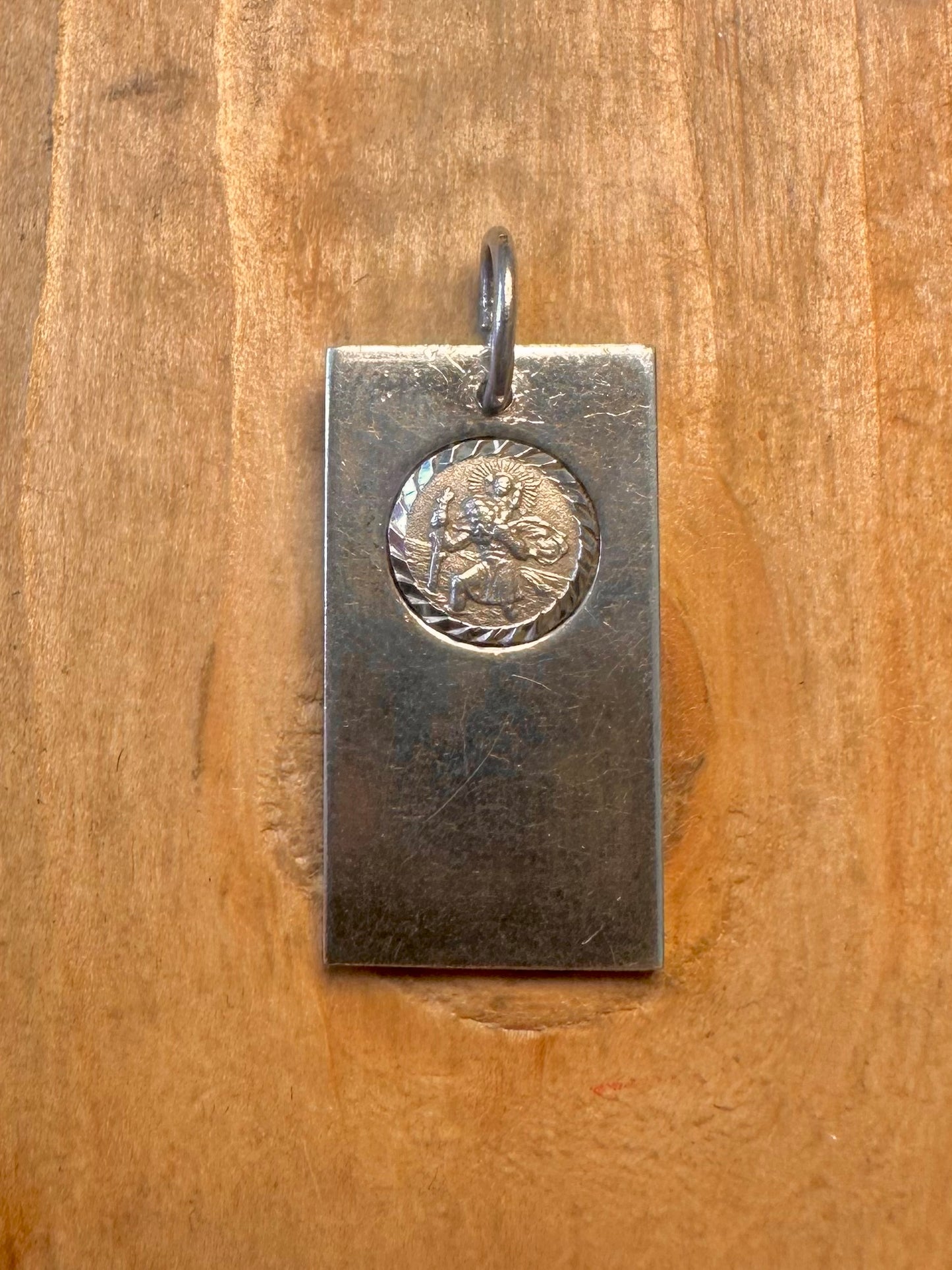 St Christopher Rectangle Maker CHIM 925 Sterling Silver Pendant