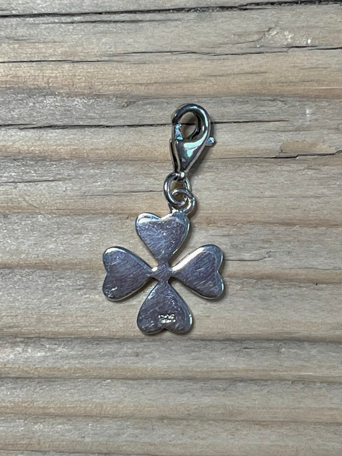 Lucky Four Leaf Clover Charm 925 Sterling Silver Pendant