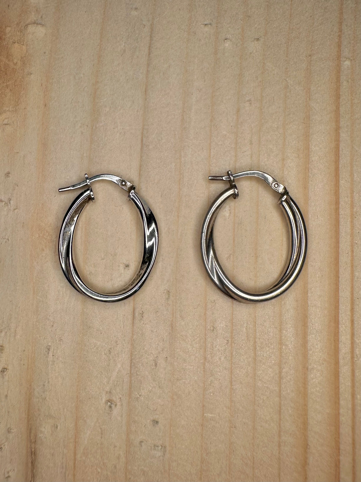 Twist Hoop 925 Sterling Silver Earrings