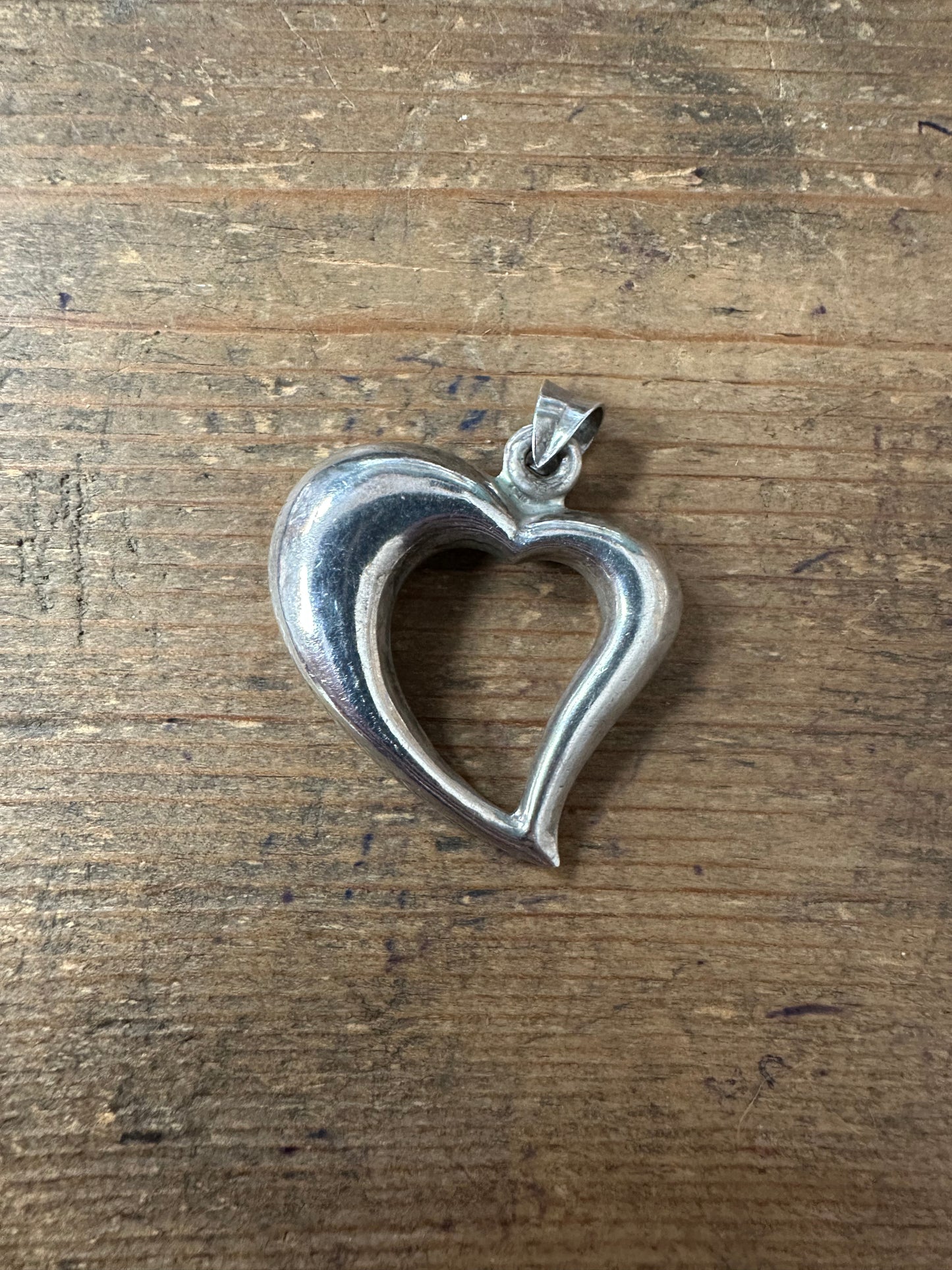 Abstract Puff Heart 925 Silver Pendant