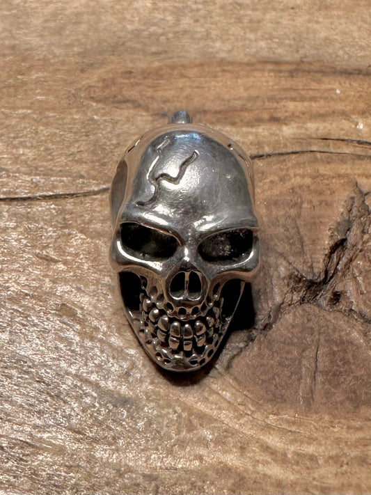 Vintage Skull Head 925 Silver Pendant