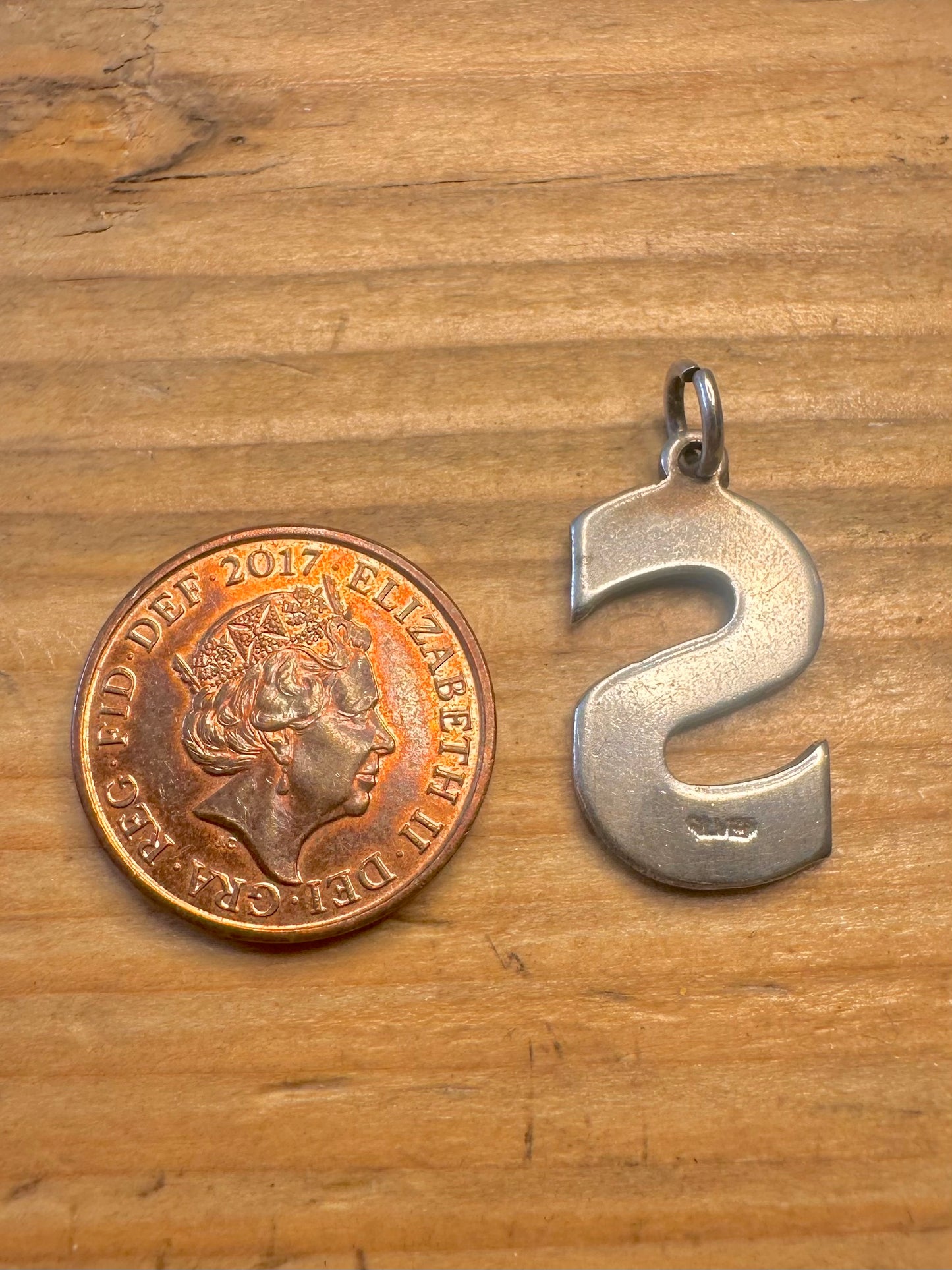 Letter S 925 Sterling Silver Pendant