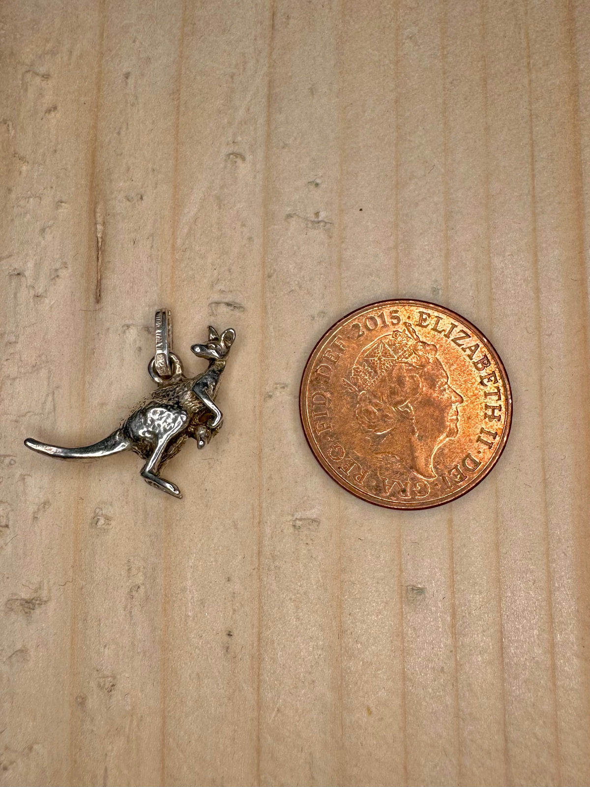 Kangaroo Charm 925 Sterling Silver Pendant