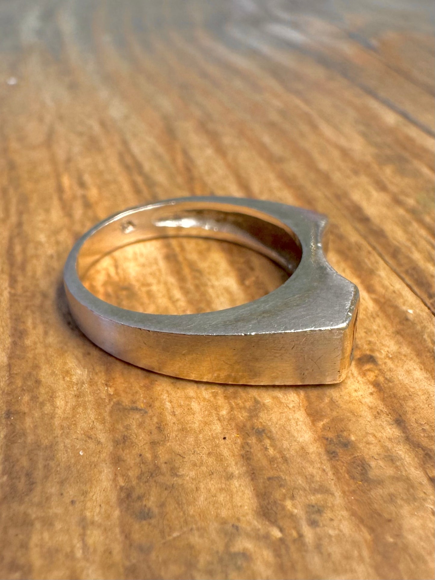 Abstract Orange Stone 925 Sterling Silver Size O Ring