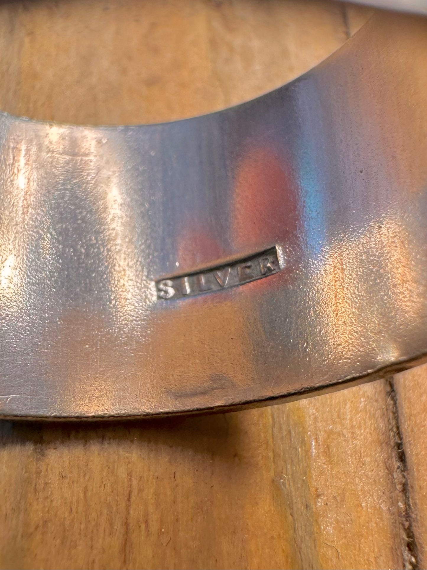 Wide Band 925 Sterling Silver Size S Ring
