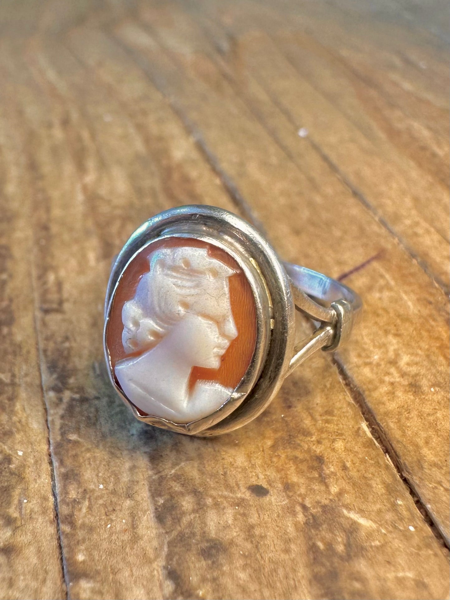Cameo Oval 800 Silver Size L Ring