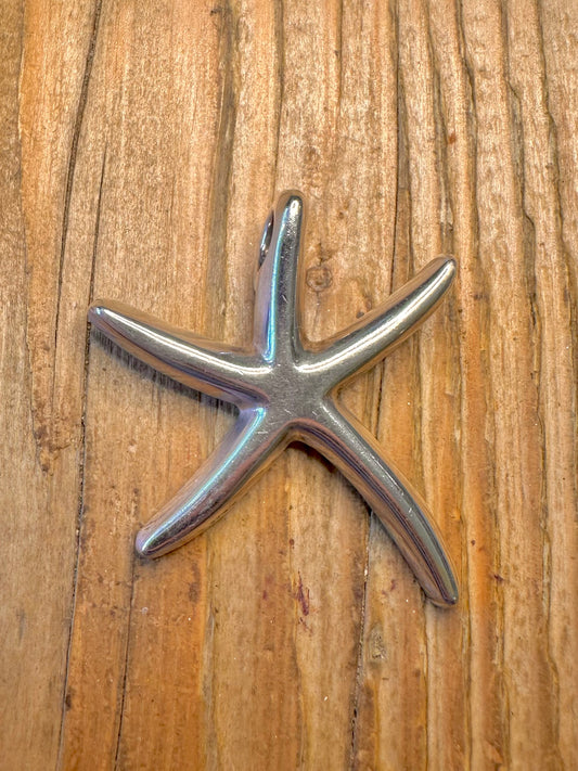 Abstract Star Fish 925 Sterling Silver Pendant