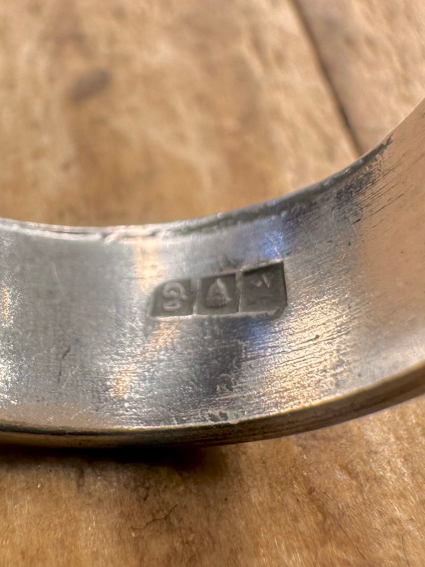 Steinbock-Kreis Ägyptische Markierungen Silber Größenverstellbarer Ring K1/2