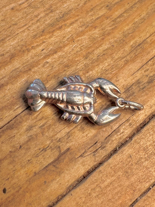 Lobster 925 Sterling Silver Charm Pendant