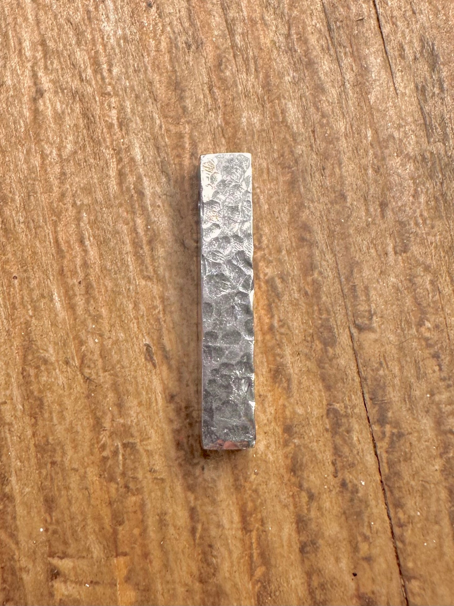 Hammered Textured 2007 Rectangle Edinburgh 925 Sterling Silver Pendant