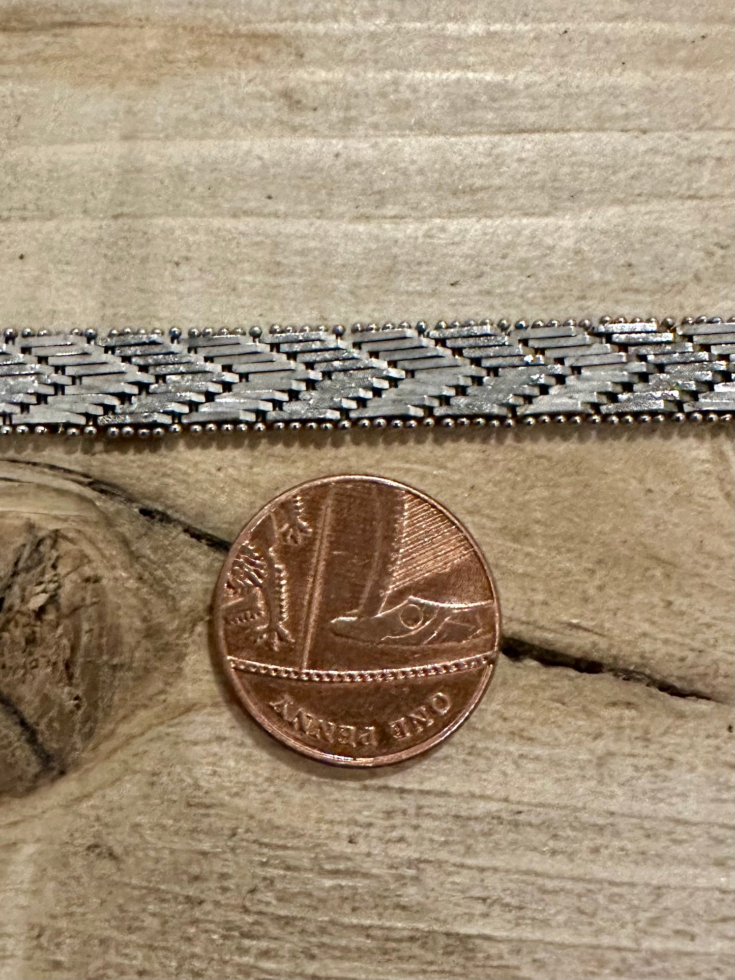 Vintage Woven 925 Silver 7 inch Bracelet