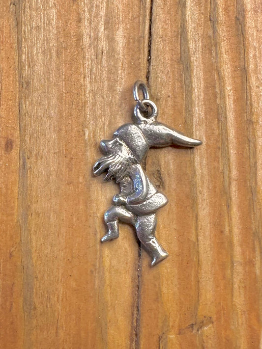 Sneaking Gnome 925 Sterling Silver Pendant
