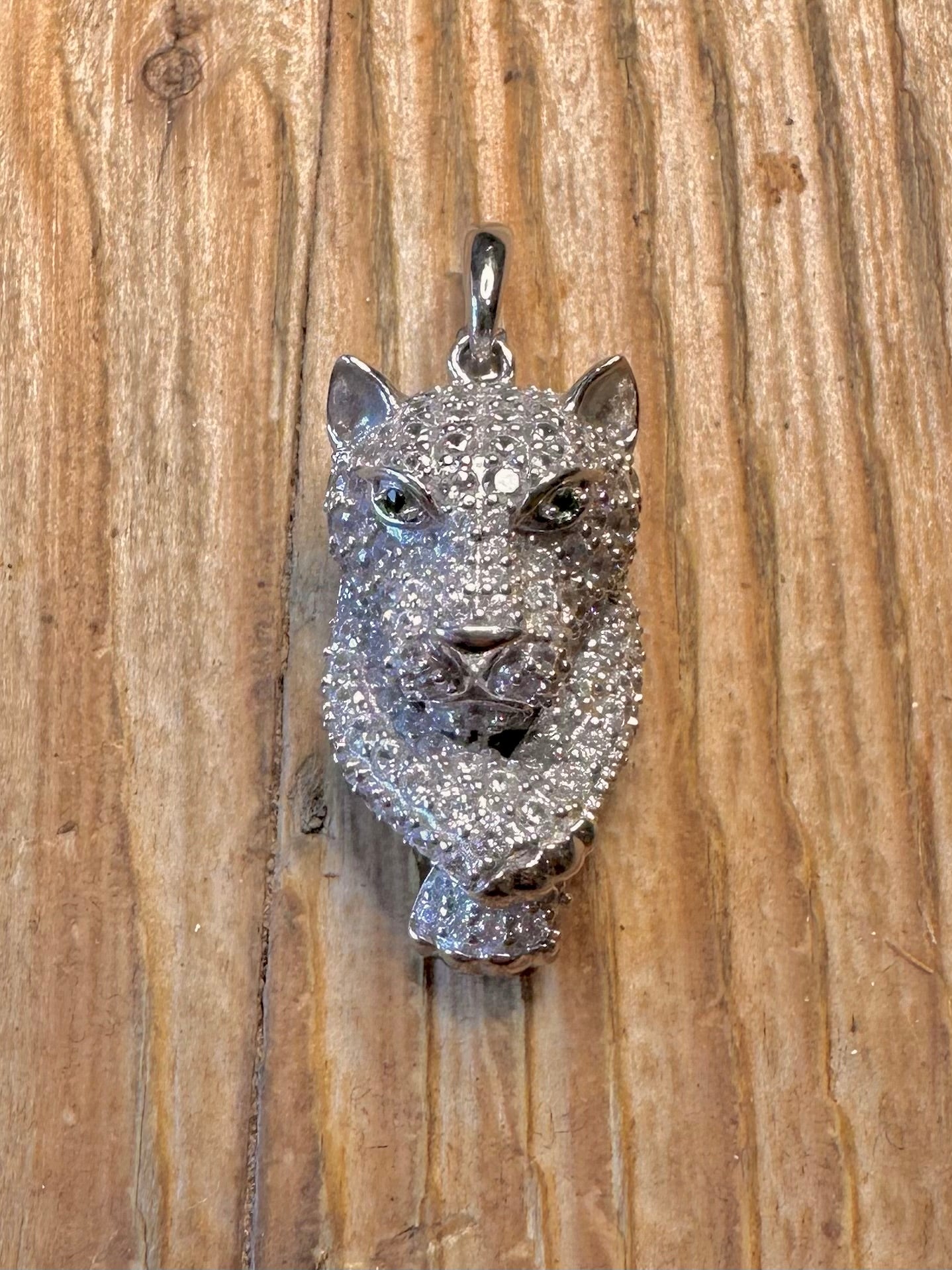 Tova Panther Cubic Zirconia 925 Sterling Silver Pendant