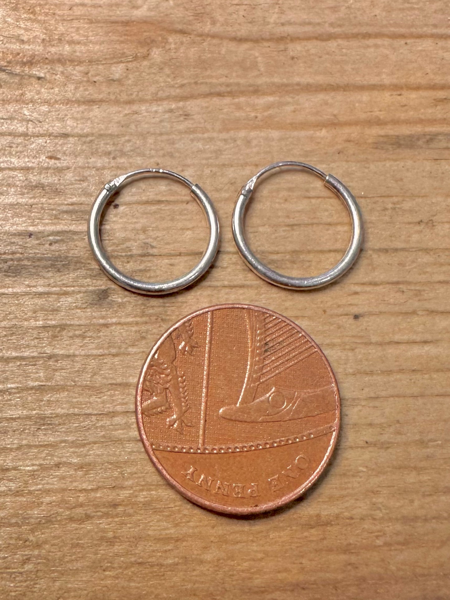 Vintage Small Hoops 925 Silver Earrings