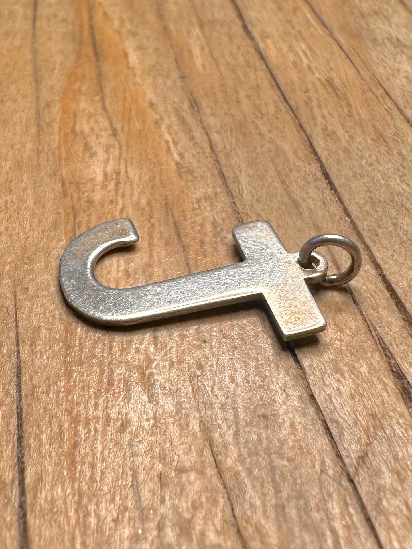 Vintage Letter J 925 Sterling silver Pendant