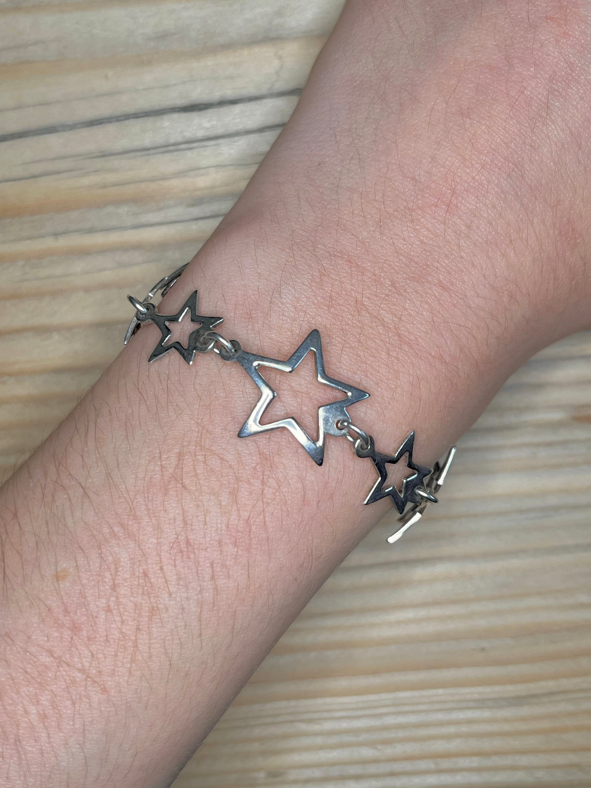 Star T-Bar Toggle 925 Sterling Silver 7 inch Bracelet