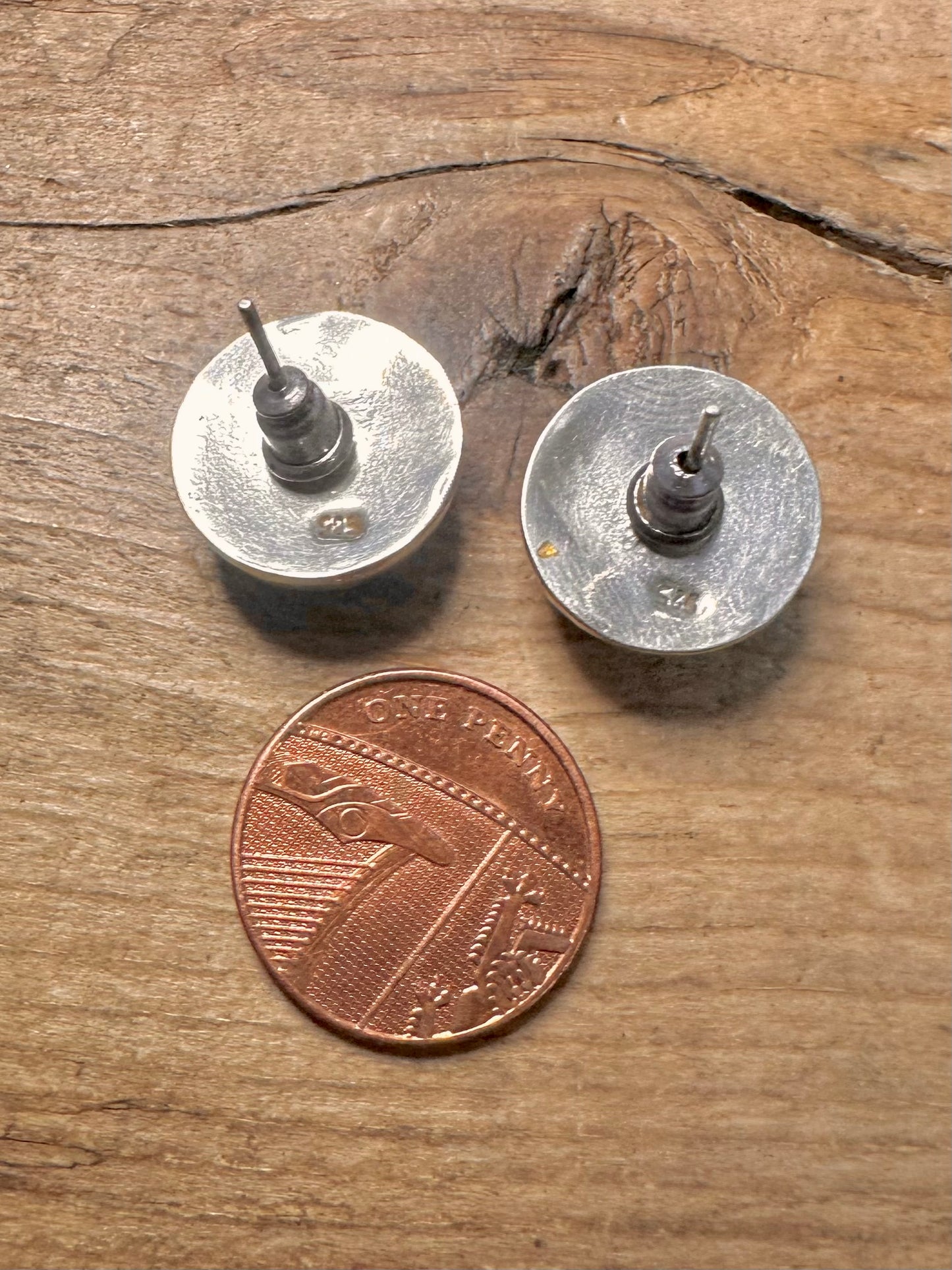 Abstract Modernist Stud 925 Silver Earrings