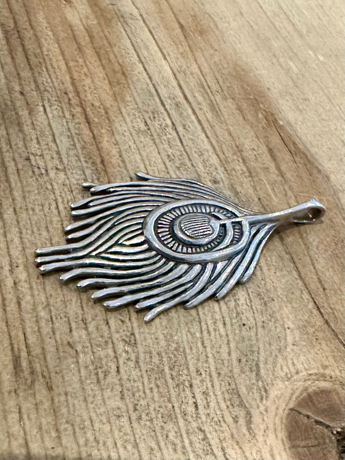 Abstract Textured Unique 925 Silver Pendant