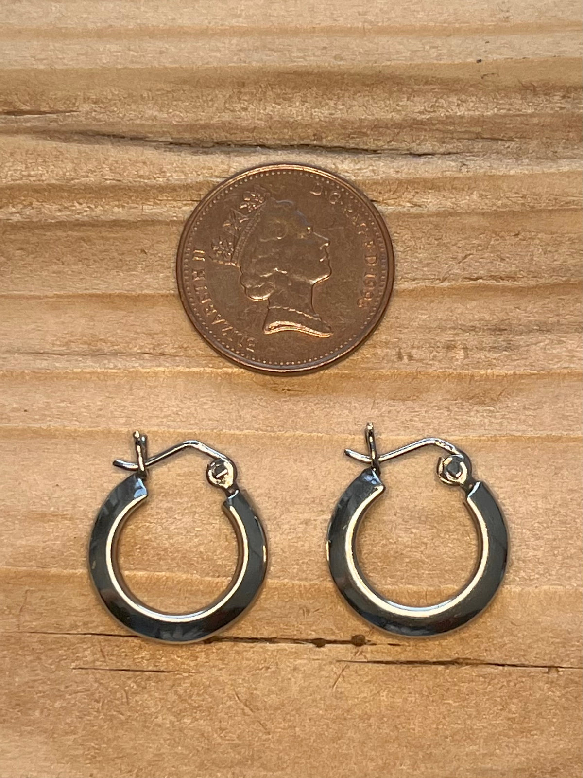 Small Chunky 925 Sterling Silver Hoop Earrings