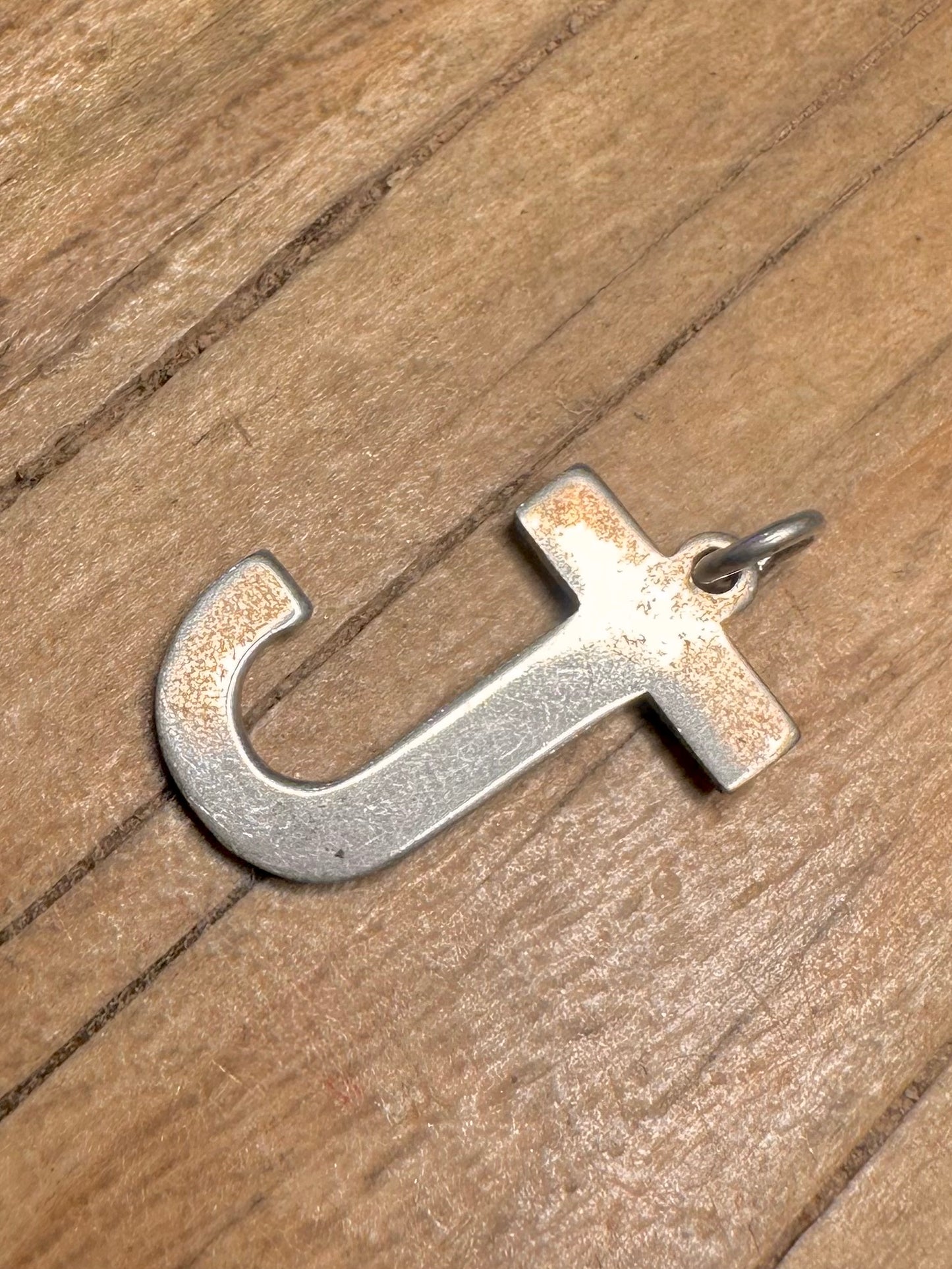 Vintage Letter J 925 Sterling silver Pendant