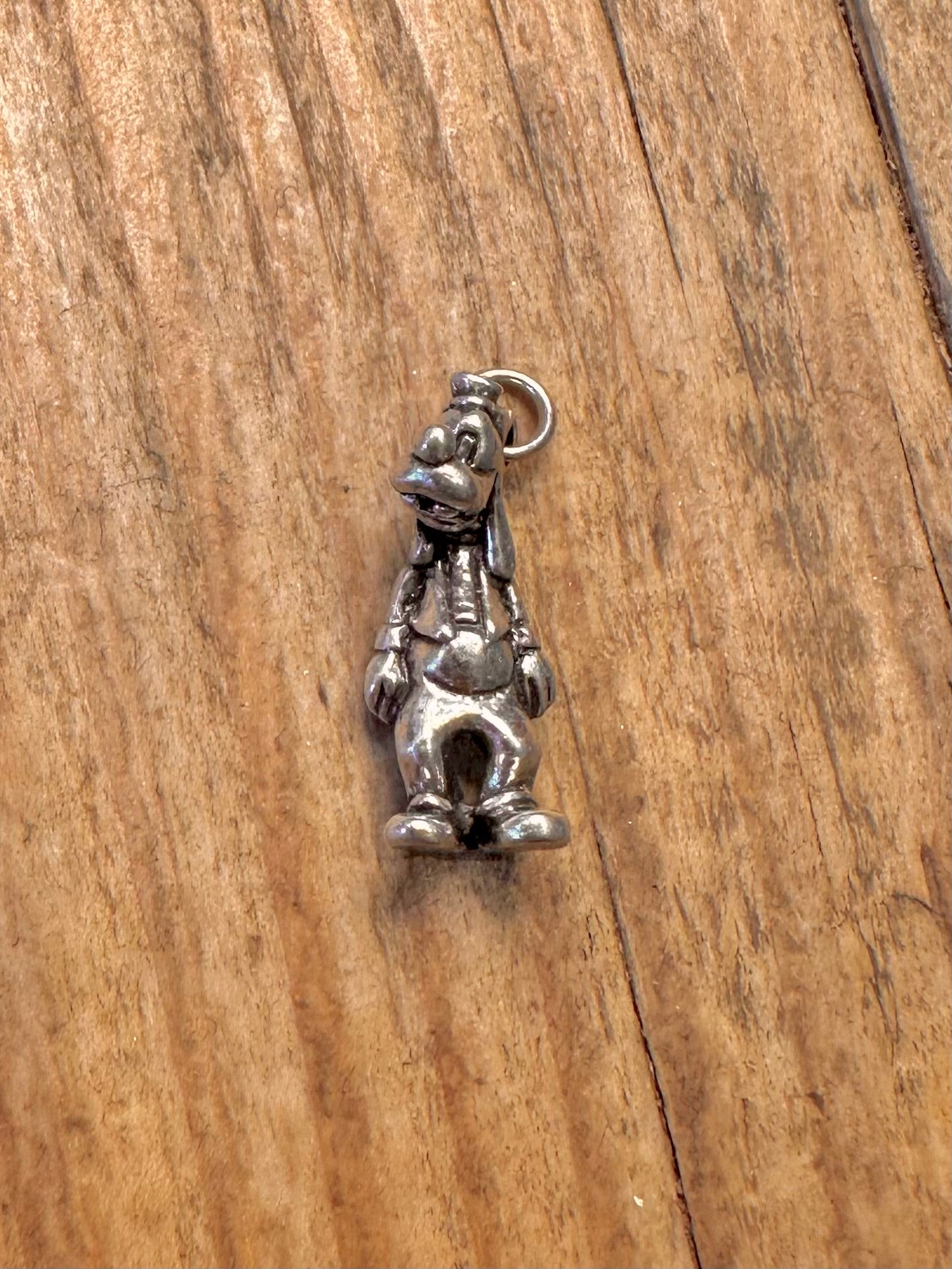 Goofy 1970er Disney 925er Sterling Silber Charm Anhänger