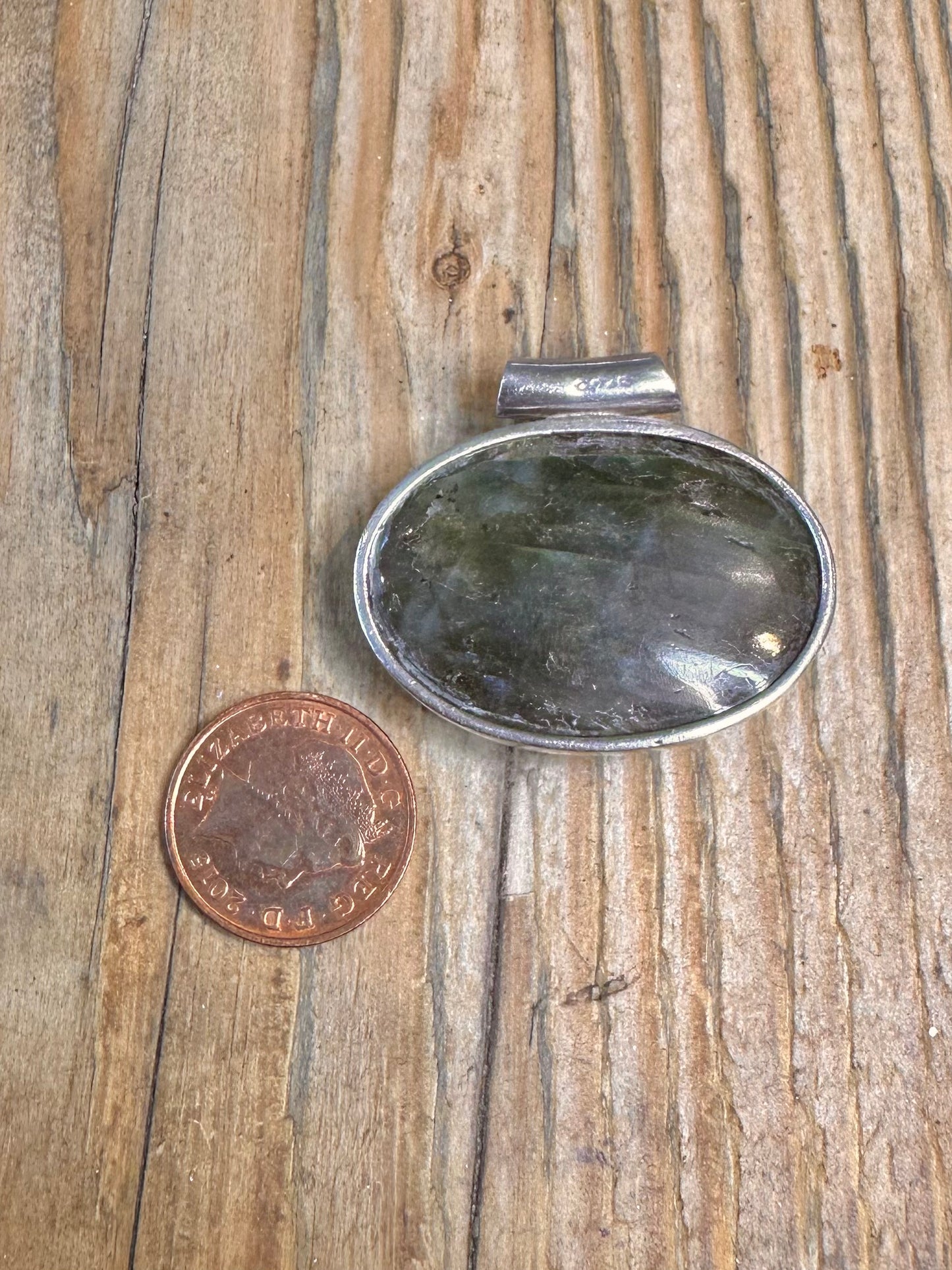Oval Labradorite 925 Sterling Silver Pendant