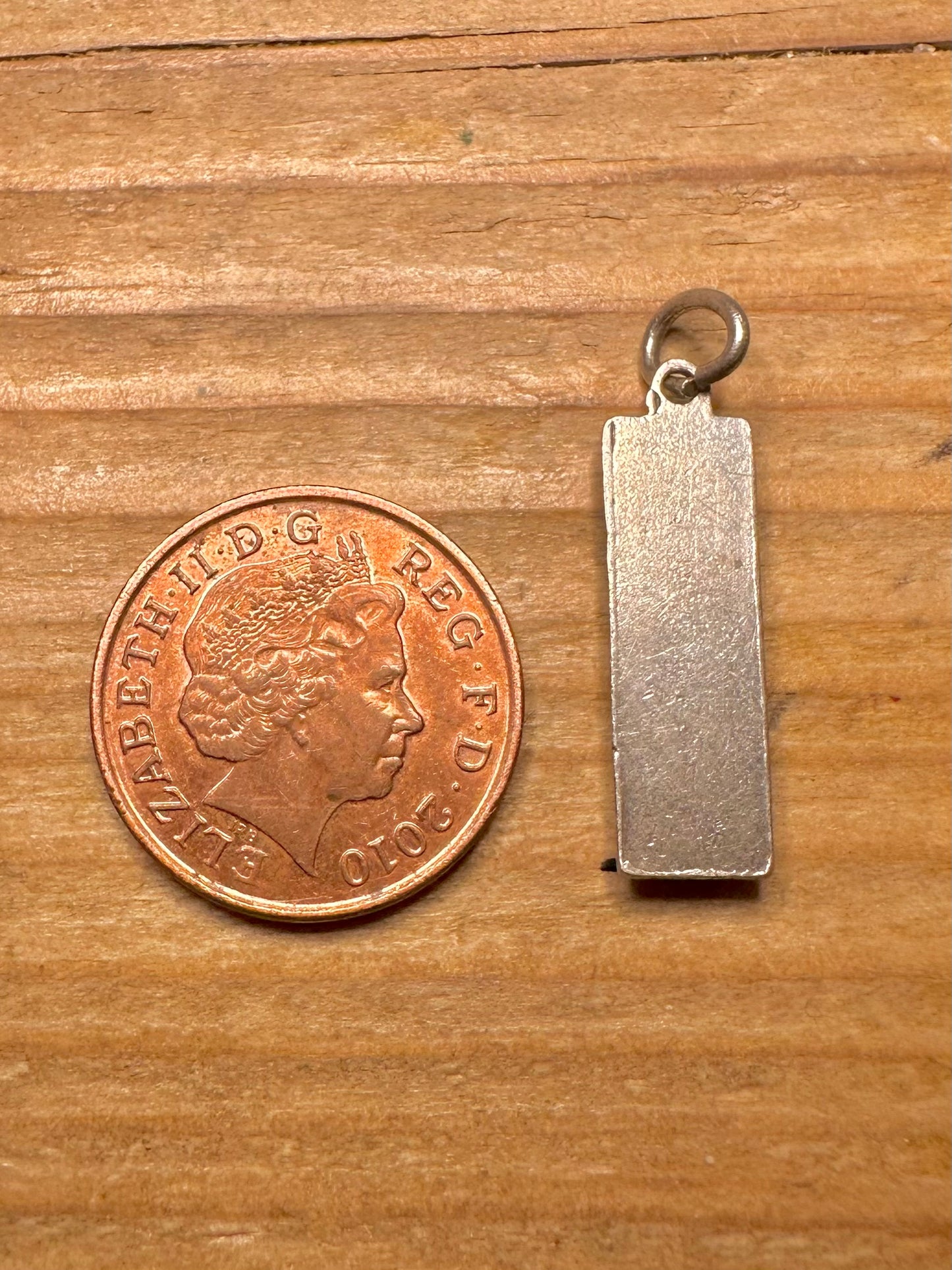Vintage Ingot 1978 Birmingham 925 Sterling Silver Pendant