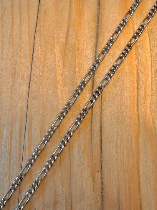 Vintage 1995 Figaro Chain 925 Sterling Silver 18 inch Necklace