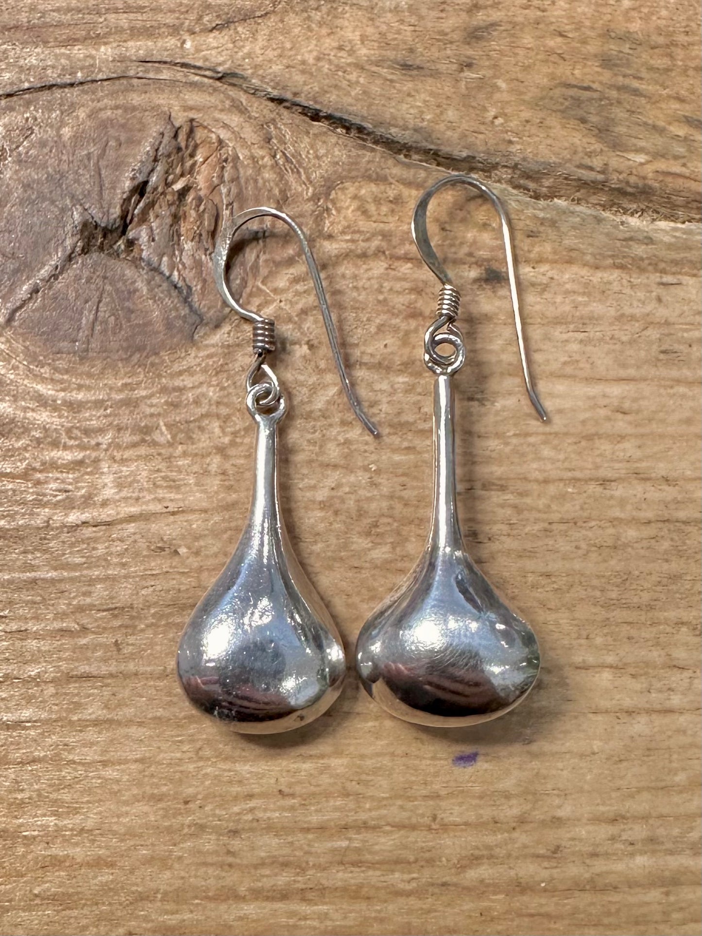 Vintage Tear Drop 925 Silver Earrings