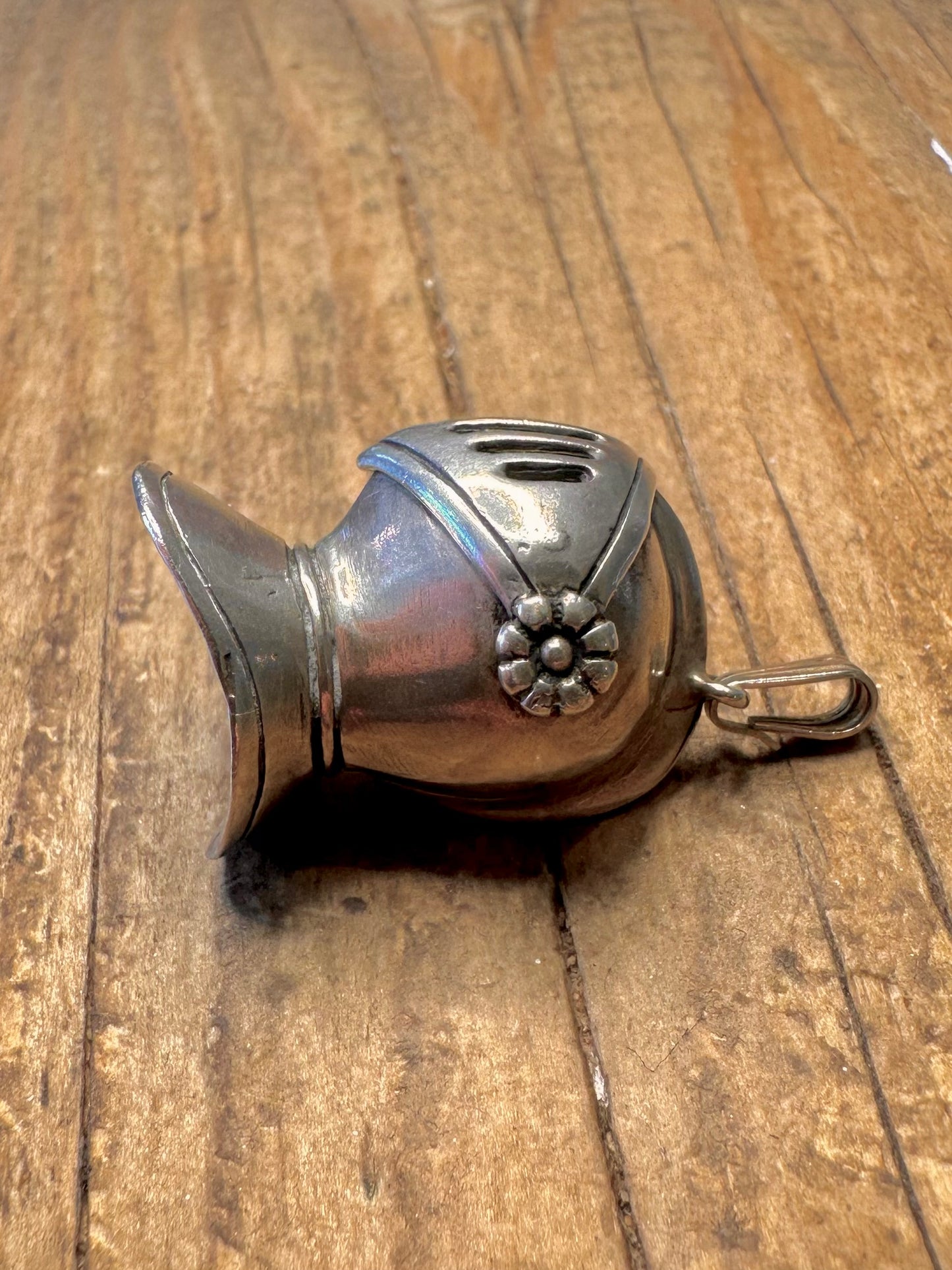 Articulated Knights Head 925 Sterling Silver Charm Pendant