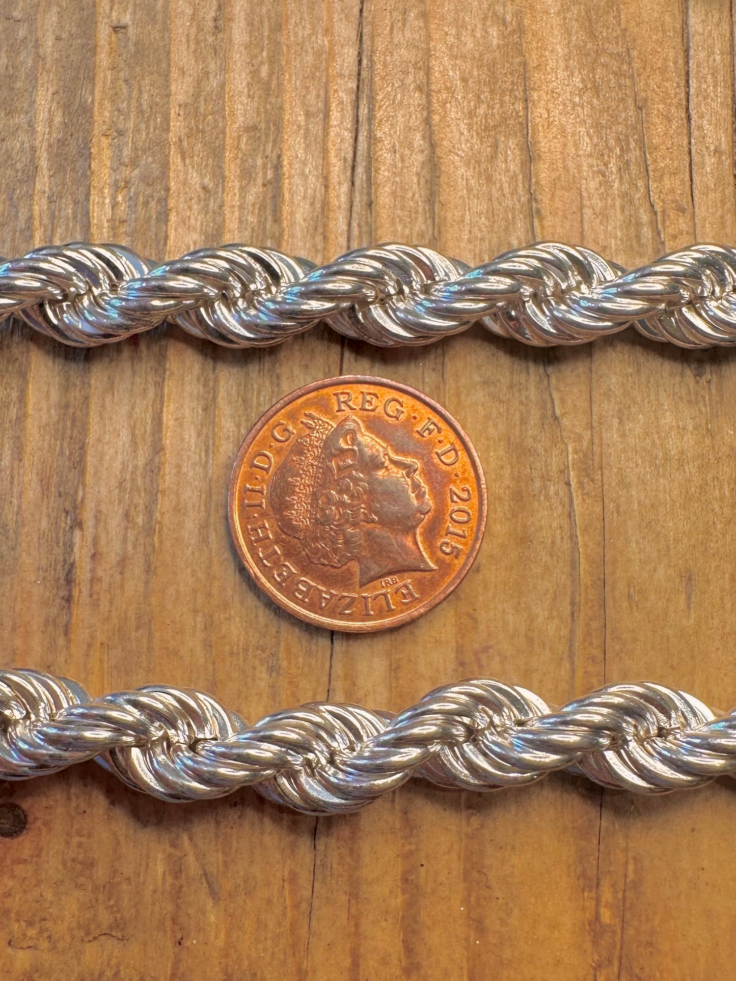 Chunky Rope Chain 925 Sterling Silver 19.5 inch Necklace