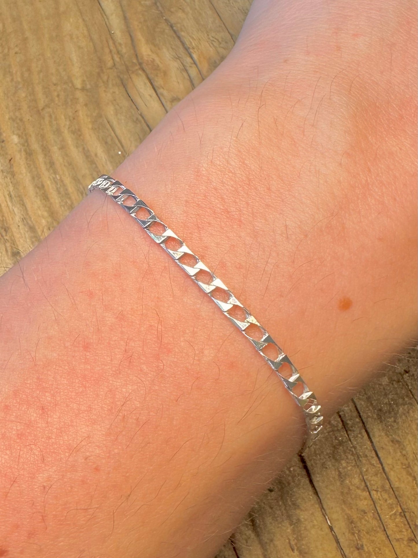 Curb Chain 925 Sterling Silver 7.5 inch Bracelet
