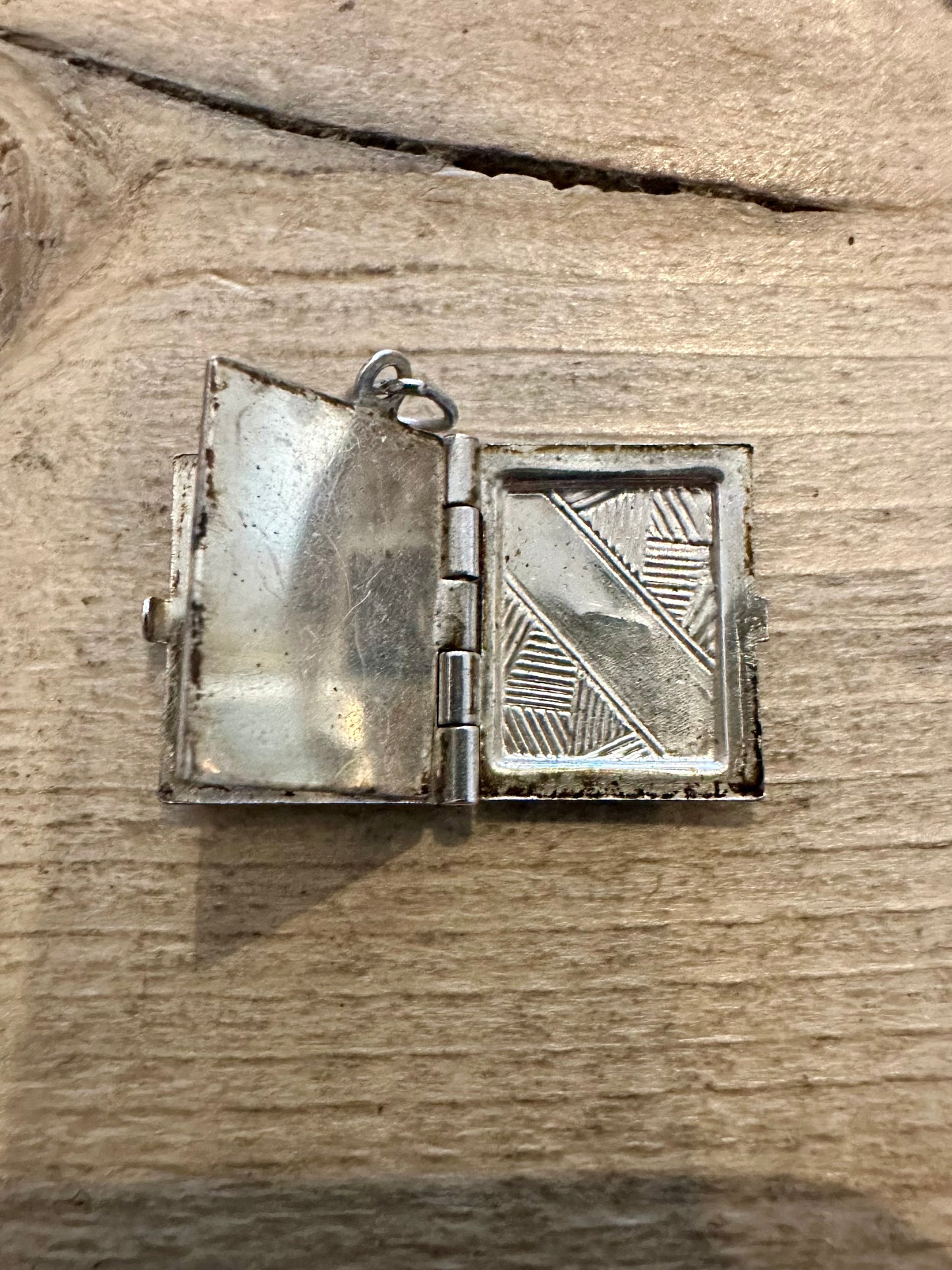 Vintage Locket Book Two Picture 925 Silver Pendant