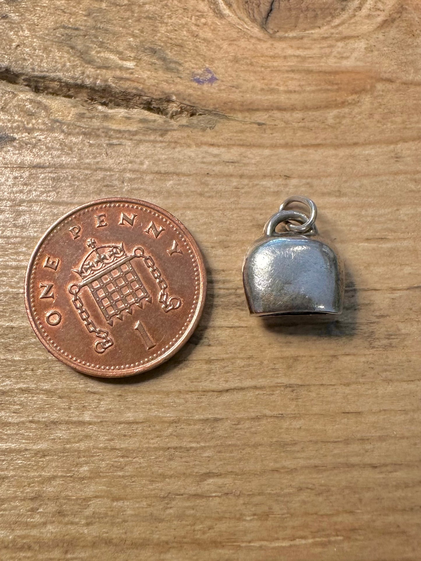 Vintage Flower Gentian Enamel 925 Silver Charm Pendant