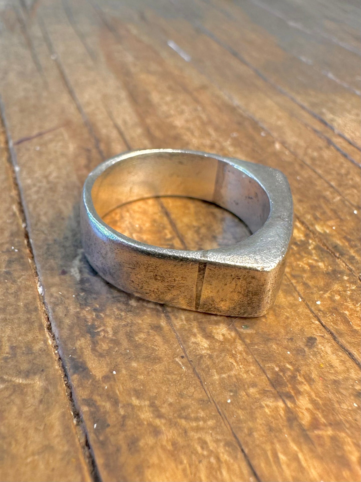 Minimalist Bar Band 925 Sterling Silver Size N Ring