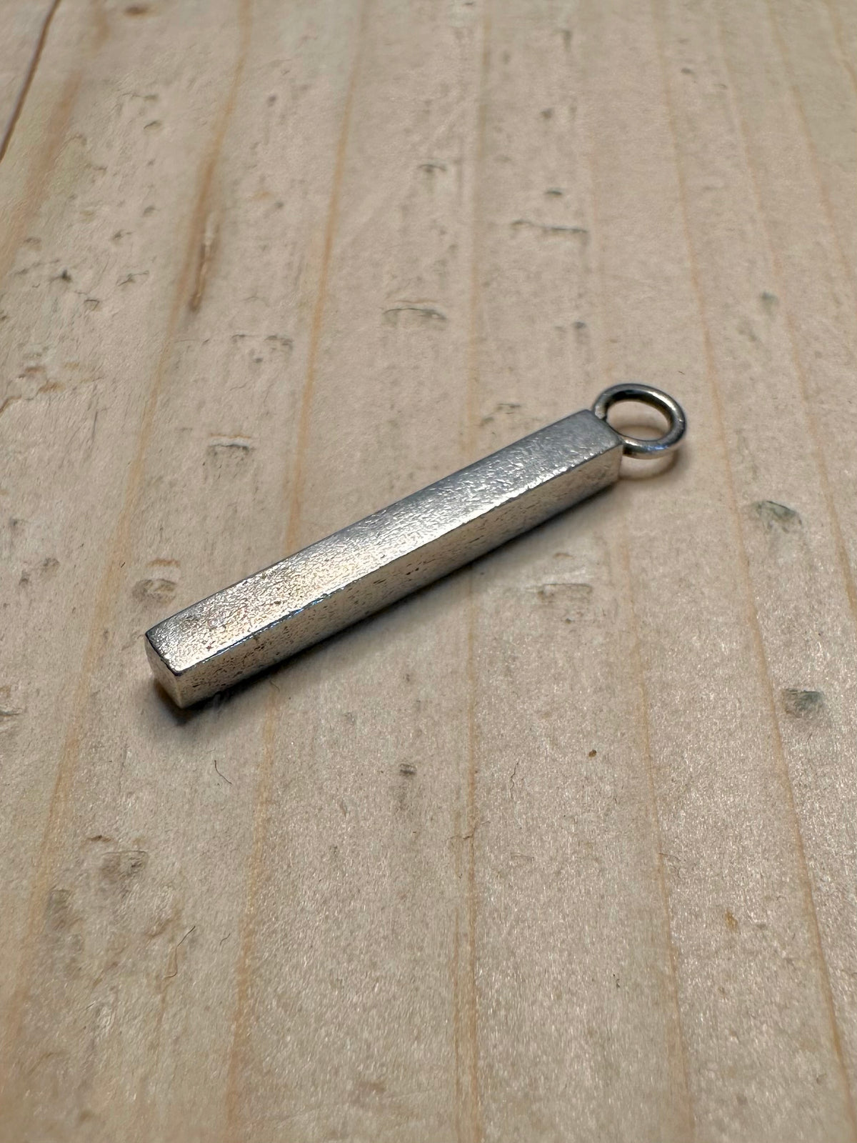 Thin Bar 1977 Maker RL Hallmarked 925 Sterling Silver Pendant