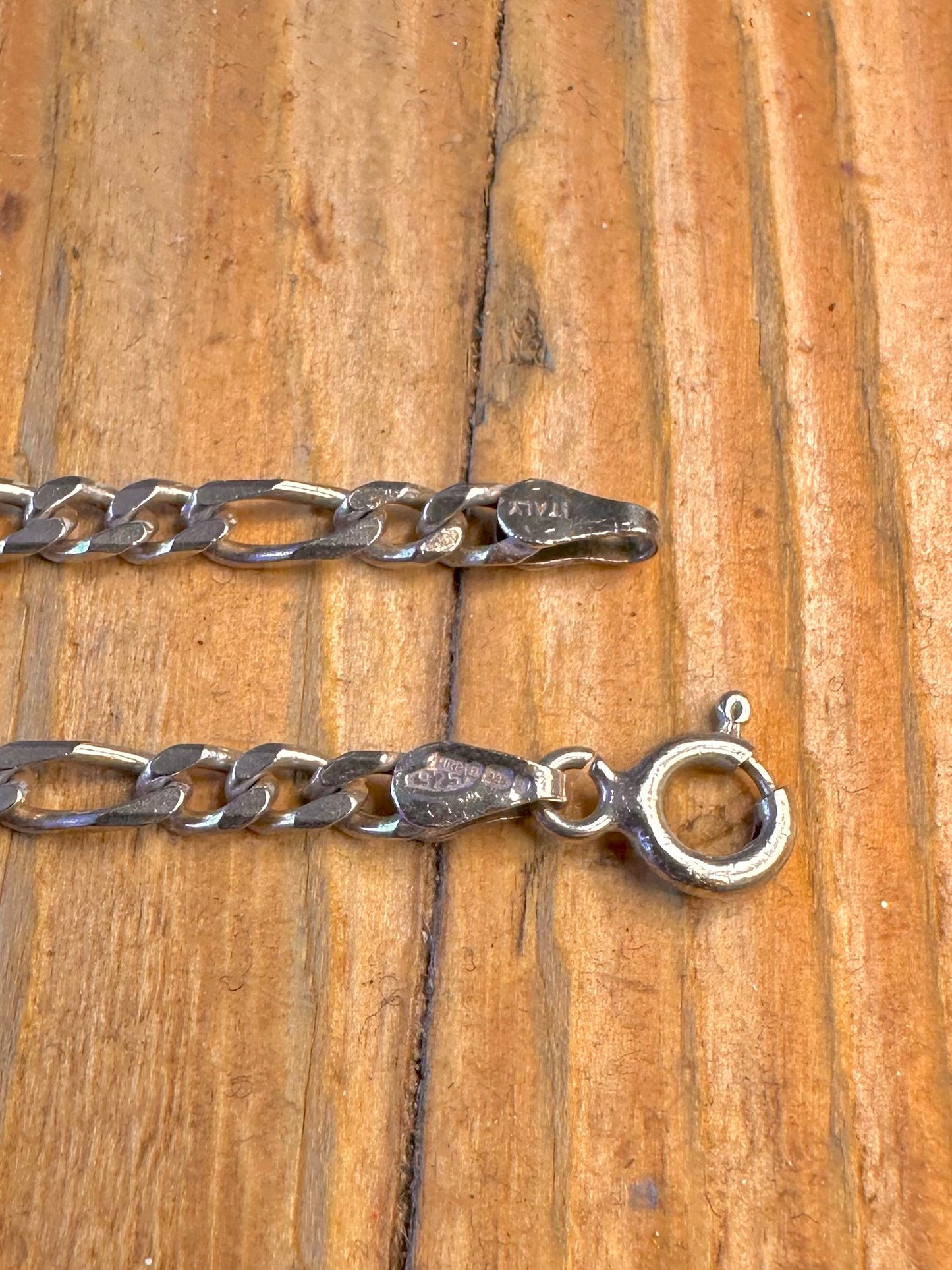 Figaro Chain Italy 925 Sterling Silver 16 inch Necklace