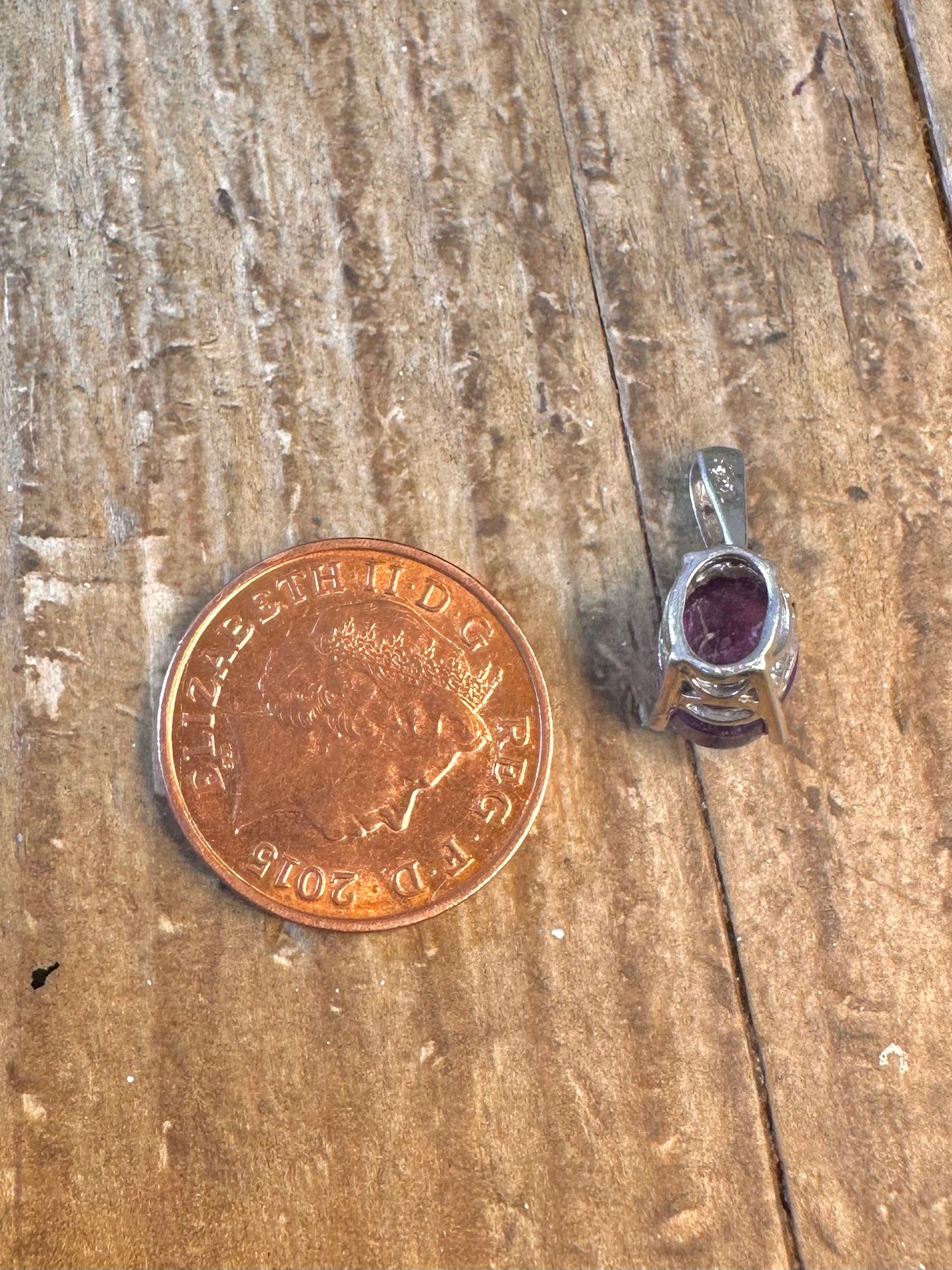 Amethyst Oval 925 Sterling Silver Pendant