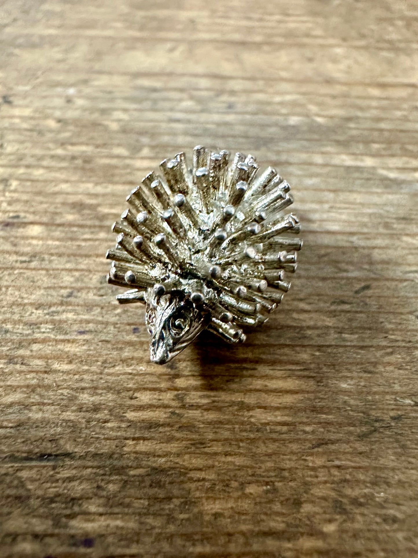 Vintage Hedgehog 925 Silver Pendant