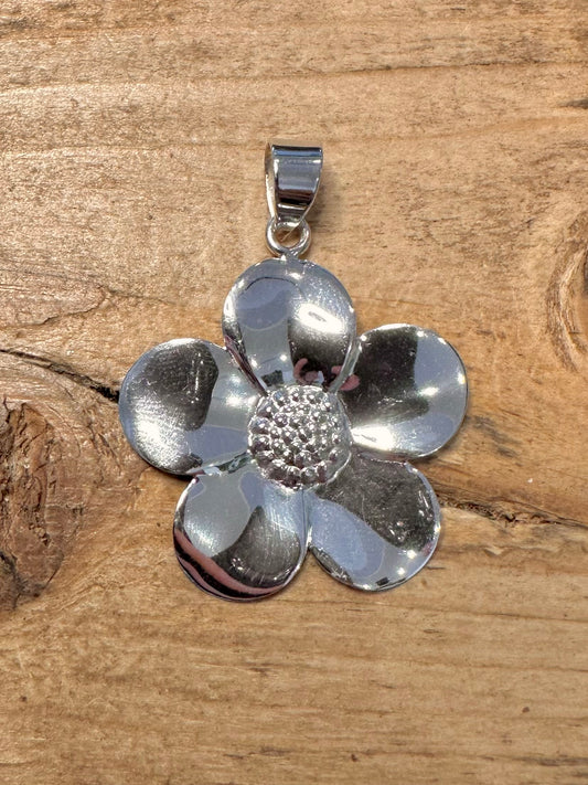 Abstract Flower 925 Silver Pendant