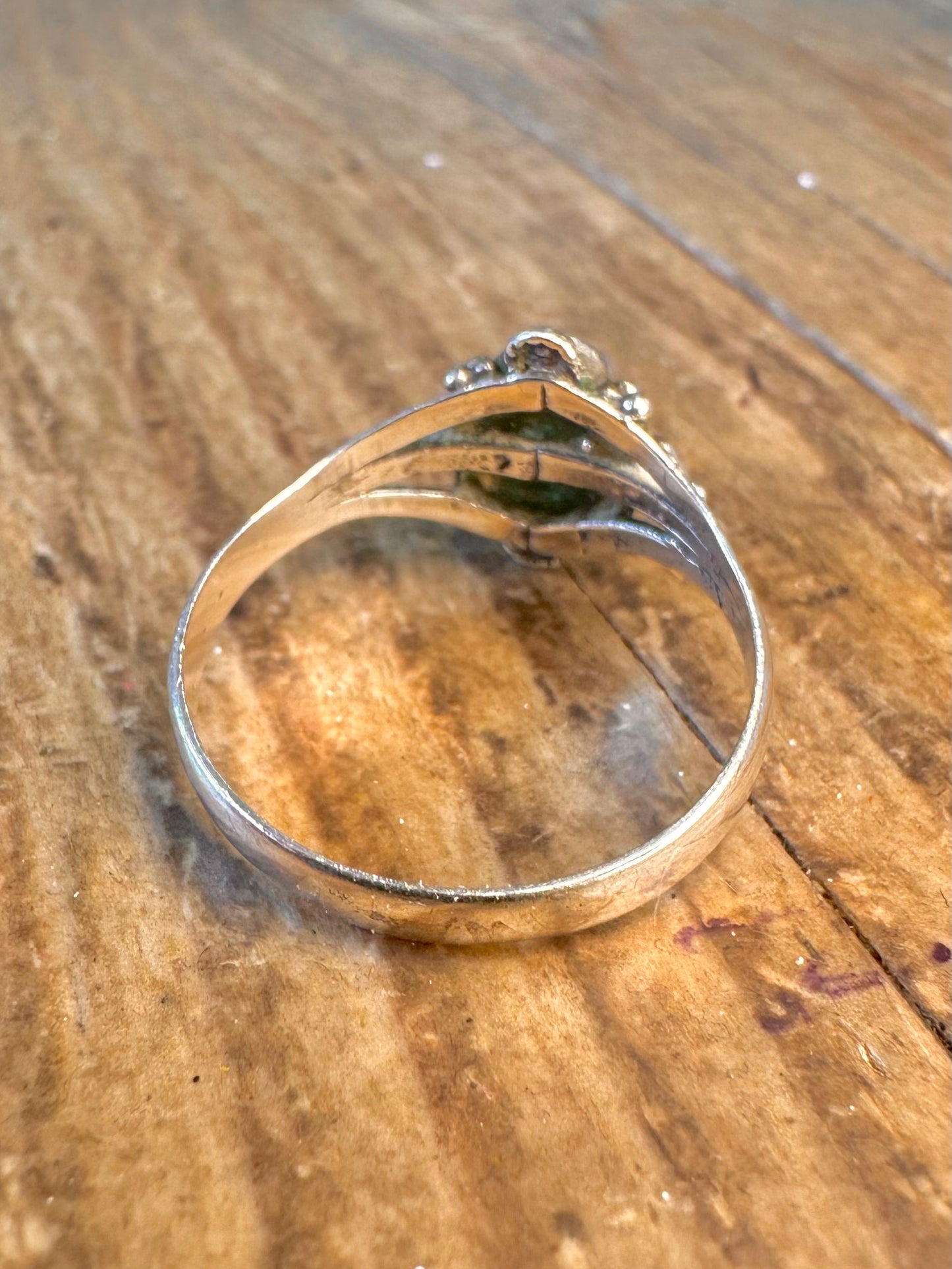 Ornate Opal 925 Sterling Silver Size R1/2 Ring