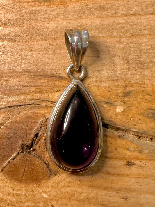 Vintage Amethyst 925 Silver Pendant